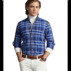 Polo by Ralph Lauren Men's Blue Plaid Shirt 282